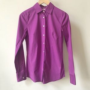 J.Crew Slim Stretch Shirt Purple Size XS